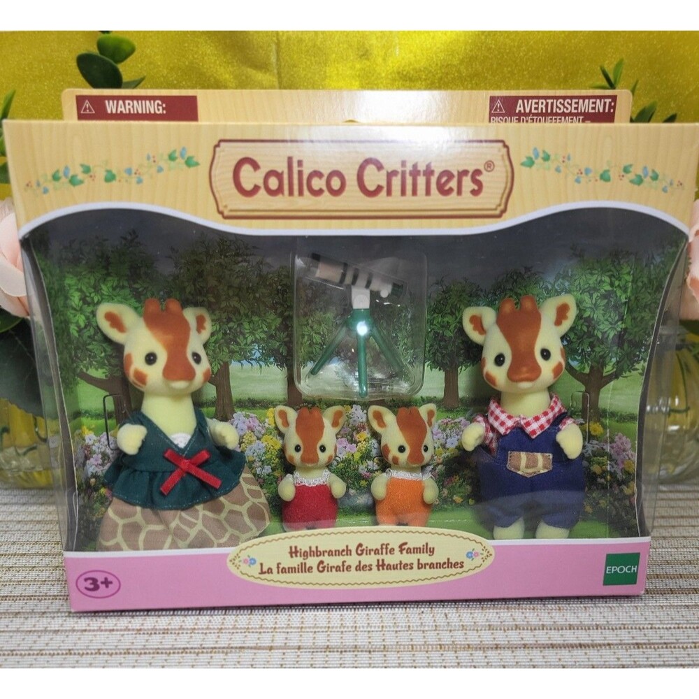 Calico Critters Sylvanian Families Highbranch Giraffe Family NWT